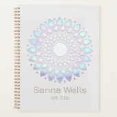 Turquoise Lotus Flower Mandala Planner (Voorkant)