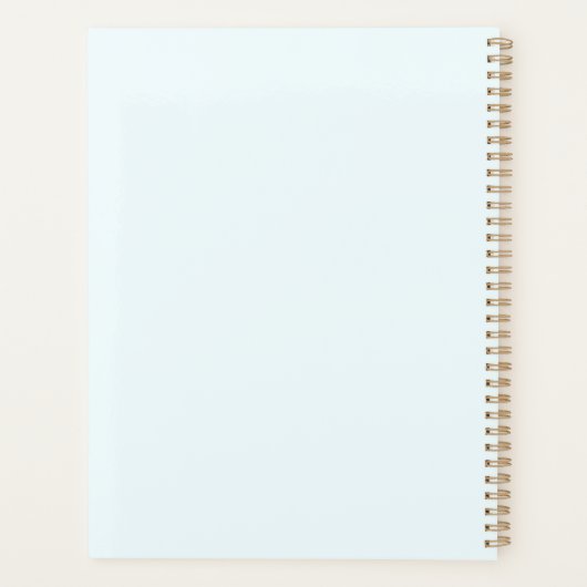 Turquoise Lotus Flower Mandala Planner (Achterkant)