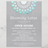 Turquoise Lotus Mandala Flyer (Voorkant)