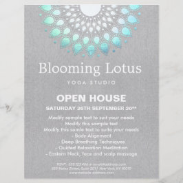 Turquoise Lotus Mandala Flyer