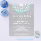 Turquoise Lotus Mandala Flyer (Enkel)