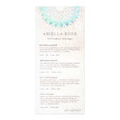 Turquoise Lotus Massage Therapist Price List Menu (Voorkant)