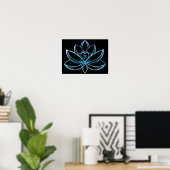 Turquoise Lotus  Poster (Thuiskantoor)