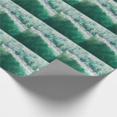 Turquoise luchtgolf: drone shot cadeaupapier (Hoek)