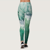 Turquoise luchtgolf: drone shot leggings (Achterkant)