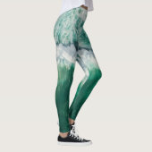 Turquoise luchtgolf: drone shot leggings (Rechts)
