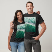 Turquoise luchtgolf: drone shot t-shirt (Unisex)