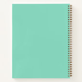 Turquoise Luipaard Schetsboek Notitieboek (Achterkant)