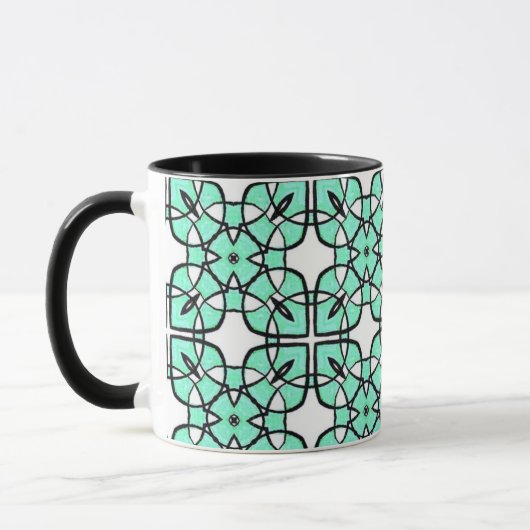 Turquoise lussen mok (Links)