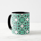 Turquoise lussen mok (Voorkant links)