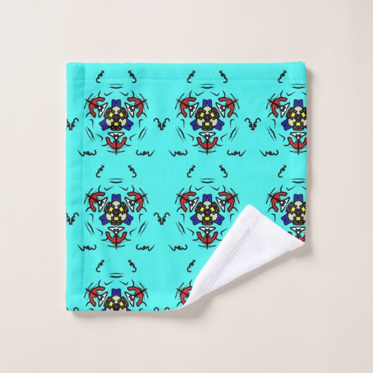 Turquoise Luxe Mandala" Bad Handdoek (Wasdoekje)