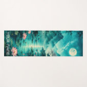 Turquoise maan boven Lotusmeer Yogamat (Voorkant (horizontaal))