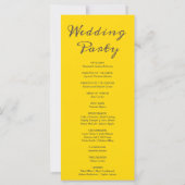 Turquoise Maan Phases Gouden Huwelijksprogramma (Achterkant)