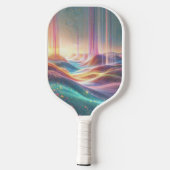 Turquoise Magenta Amber Glow, Ethereal Gradient  Pickleball Paddle (Achterkant)