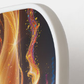 Turquoise Magenta Amber Glow, Ethereal Gradient  Pickleball Paddle (Links Detail)