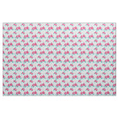 Turquoise & Magenta Floral Pattern Stof (Yard (91,4 cm))