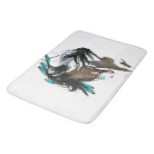 Turquoise Majestic Pinto Horse door Bihrle Badmat (Gekanteld)