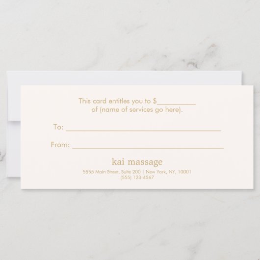 Turquoise Mandala Beauty Spa Gift Certificate (Achterkant)