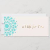 Turquoise Mandala Beauty Spa Gift Certificate (Voorkant)