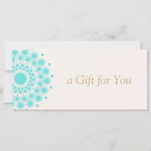 Turquoise Mandala Beauty Spa Gift Certificate