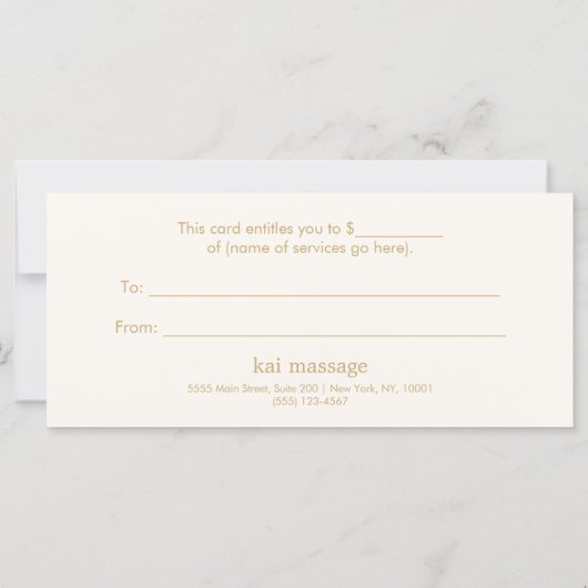 Turquoise Mandala Beauty Spa Gift Certificate (Achterkant)