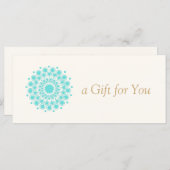 Turquoise Mandala Beauty Spa Gift Certificate (Voorkant / Achterkant)