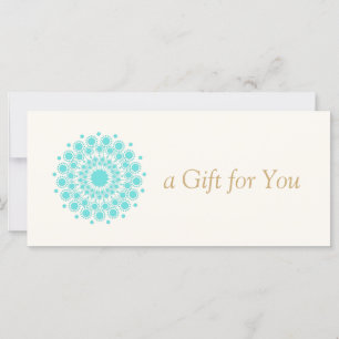 Turquoise Mandala Beauty Spa Gift Certificate
