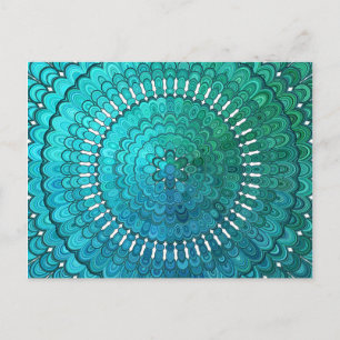 Turquoise Mandala Briefkaart