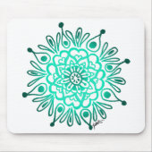 Turquoise Mandala Mousepad Muismat (Voorkant)