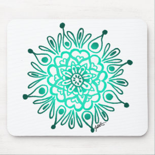 Turquoise Mandala Mousepad Muismat