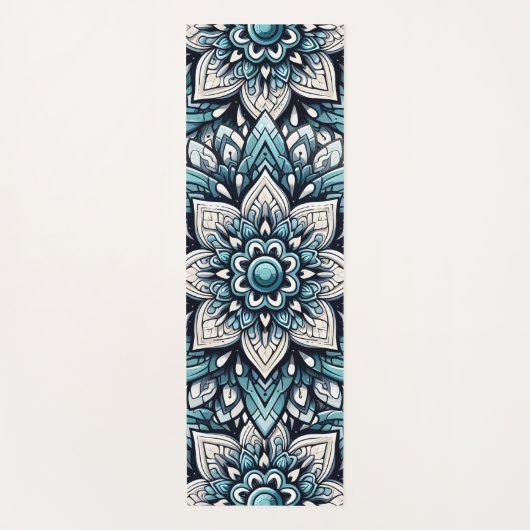 Turquoise Mandala samenstelling Yogamat (Voorkant)