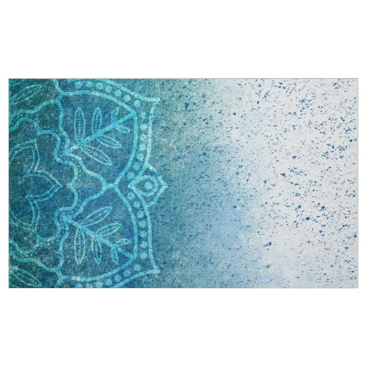Turquoise Mandala Stof (Fat Quarter)