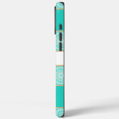 Turquoise Mandala Streeppatroon Case-Mate iPhone Case (Achterkant / Links)