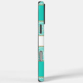Turquoise Mandala Streeppatroon Case-Mate iPhone Case (Achterkant / Rechts)