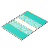 Turquoise Mandala Streeppatroon Notitieboek (Linkerzijde)