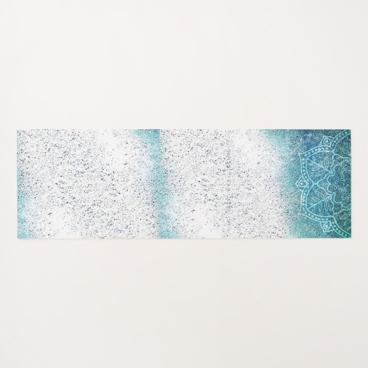 Turquoise mandala yogamat (Achterkant (horizontaal))