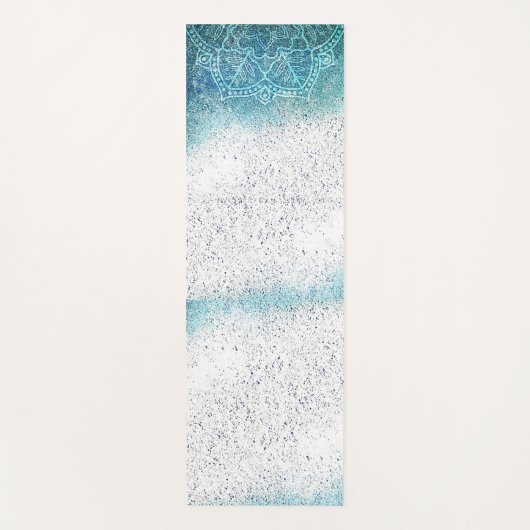 Turquoise mandala yogamat (Voorkant)