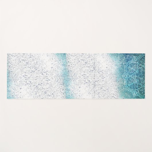 Turquoise mandala yogamat (Voorkant (horizontaal))