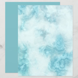Turquoise Marble Background Craft Scrapbook Paper
