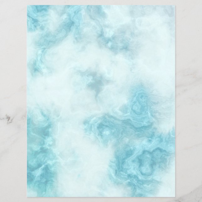 Turquoise Marble Background Craft Scrapbook Paper (Voorkant)