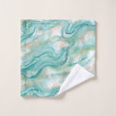 Turquoise Marble Bath Towels Set Gift Bad Handdoek (Wasdoekje)