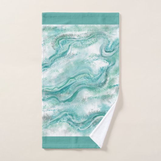 Turquoise Marble Bath Towels Set Gift Bad Handdoek (Handdoek)