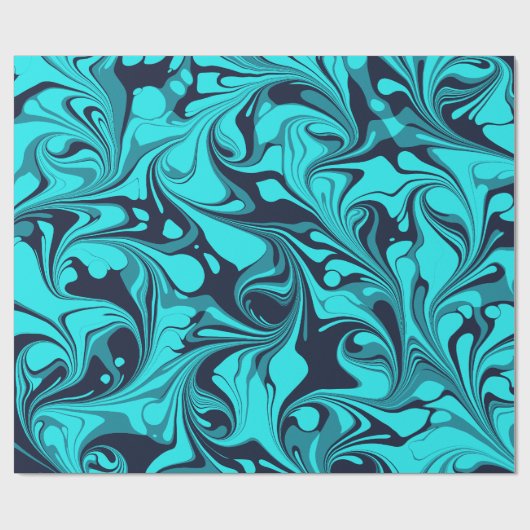 Turquoise Marble Cadeaupapier (Vlak)