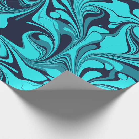 Turquoise Marble Cadeaupapier (Hoek)