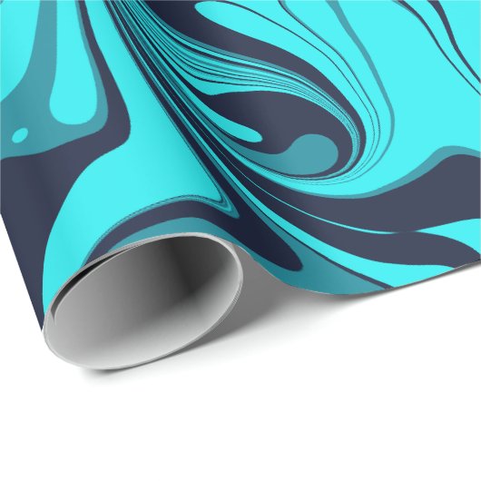Turquoise Marble Cadeaupapier (Rol Hoek)