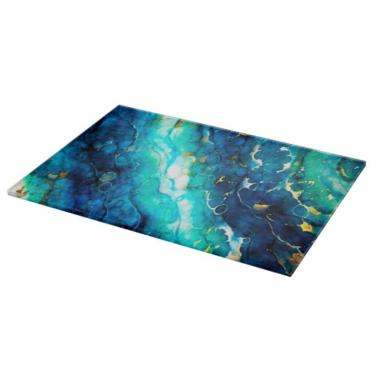 Turquoise Marble Cutting Board Snijplank (Hoek)