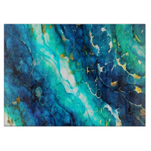 Turquoise Marble Cutting Board Snijplank