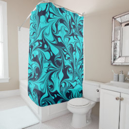 Turquoise Marble Douchegordijn