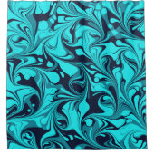 Turquoise Marble Douchegordijn (Voorkant)