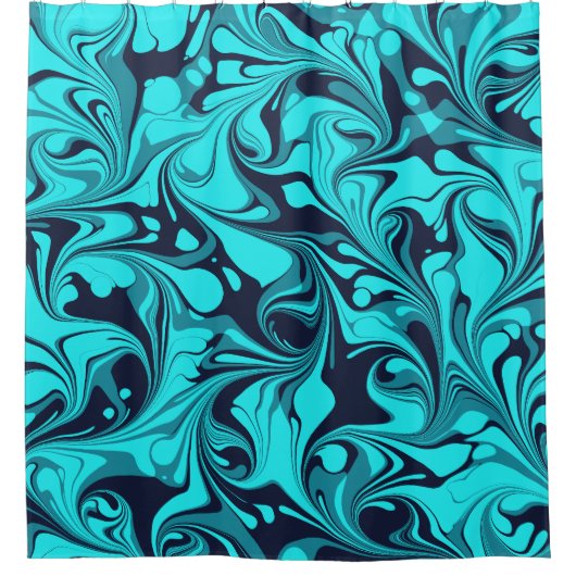 Turquoise Marble Douchegordijn (Voorkant)